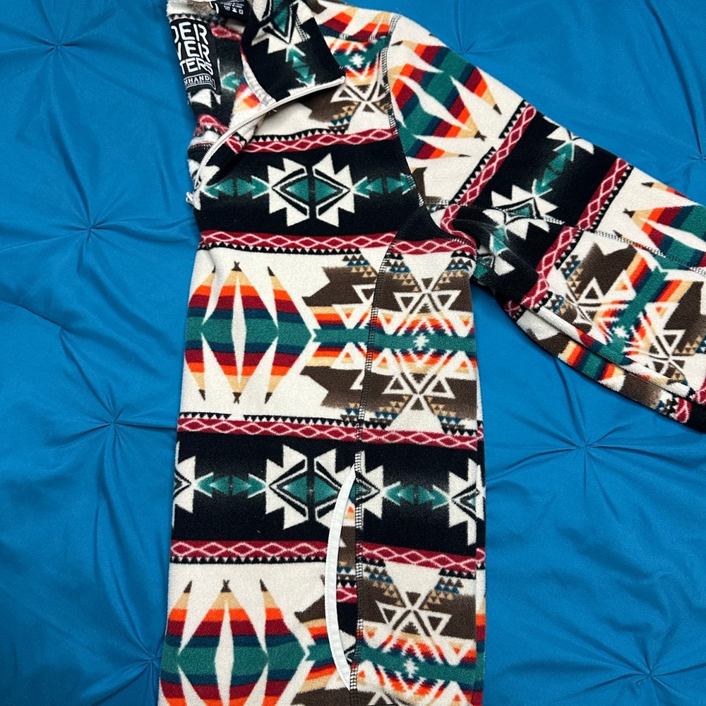 Trendy Multicolor Patterned Hoodie - image 4